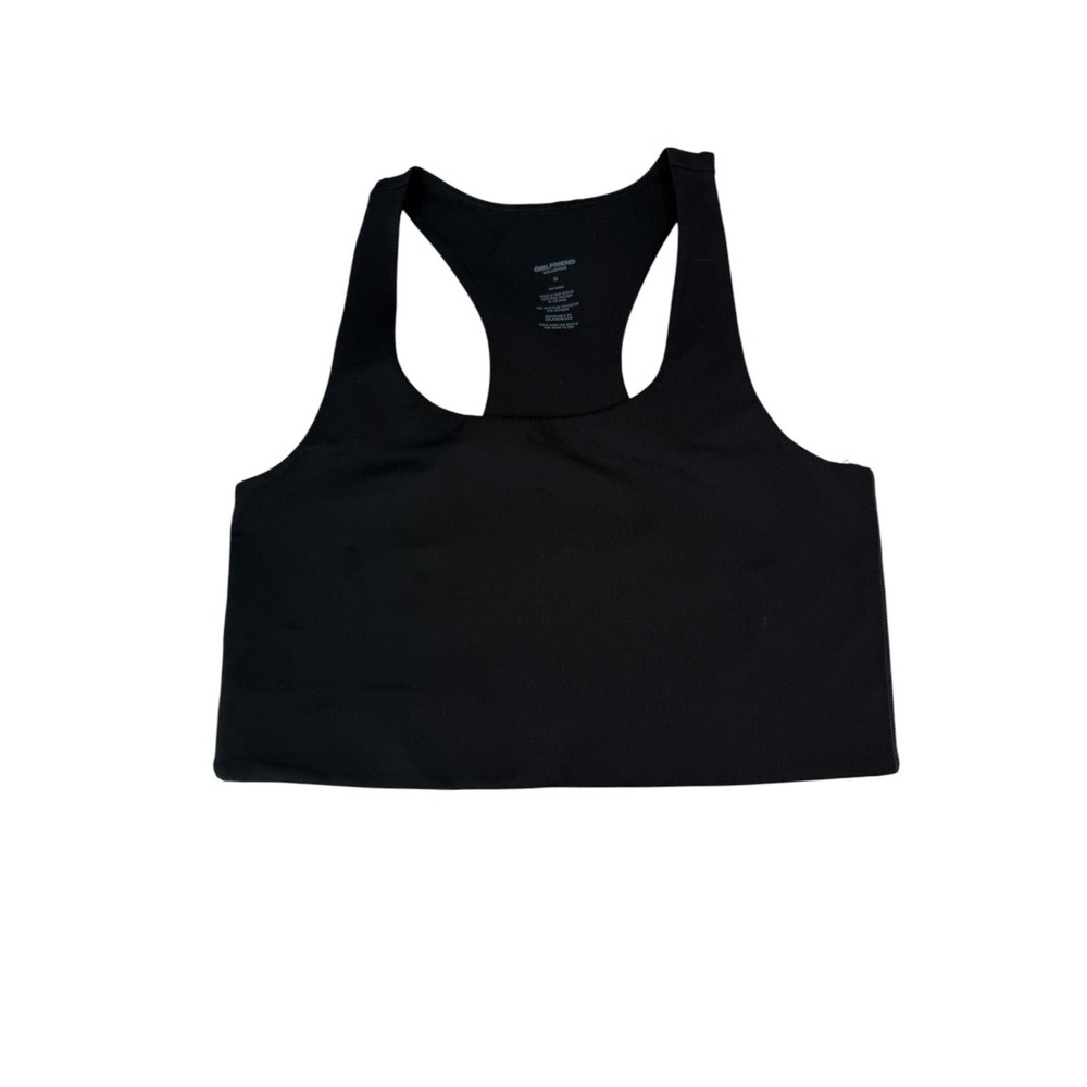 Girlfriend Collective Paloma Racerback Sports Bra Black Medium NWT - Picture 2 of 9